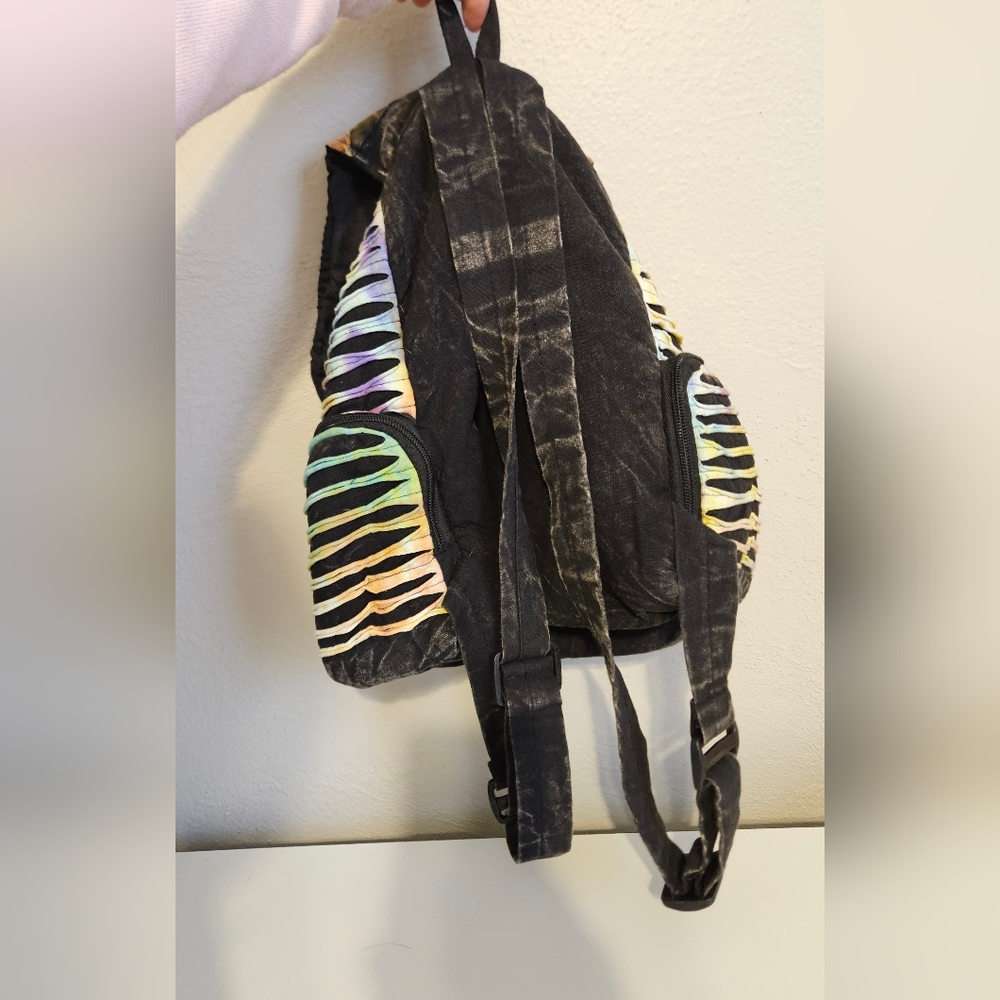 Patchwork backpack style bag - image 3